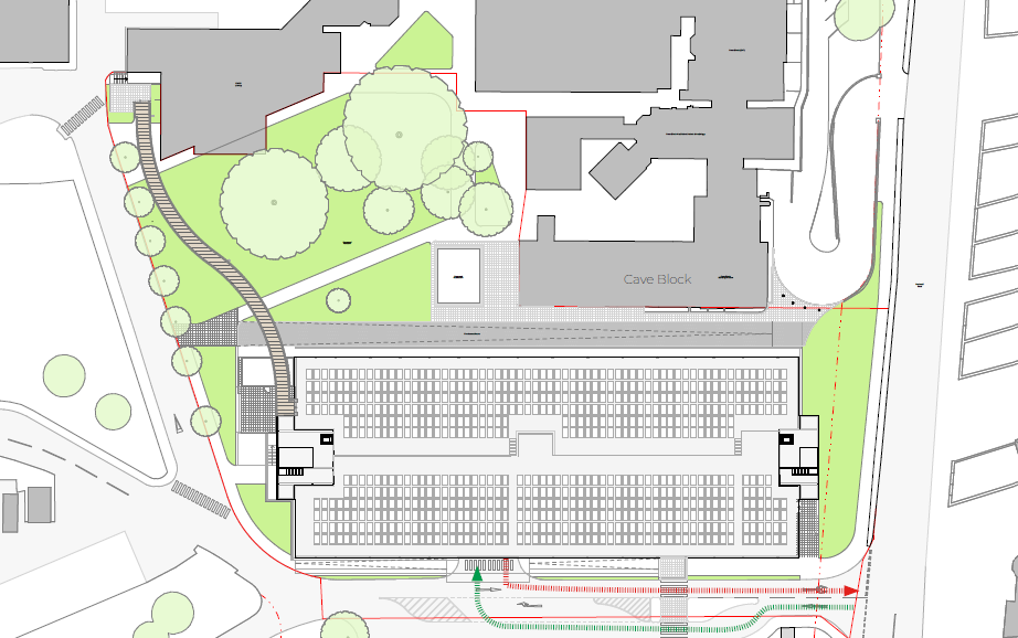 Site plan with car park in situ
